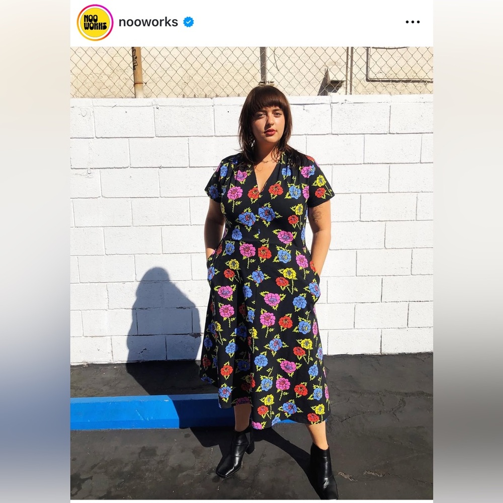 Nooworks Greta Dress in Roses